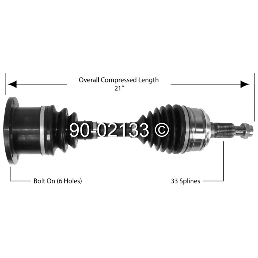 Cadillac Escalade                       Drive Axle FrontDrive Axle Front