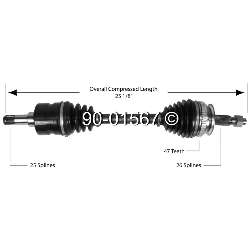 Dodge Caravan                        Drive Axle FrontDrive Axle Front