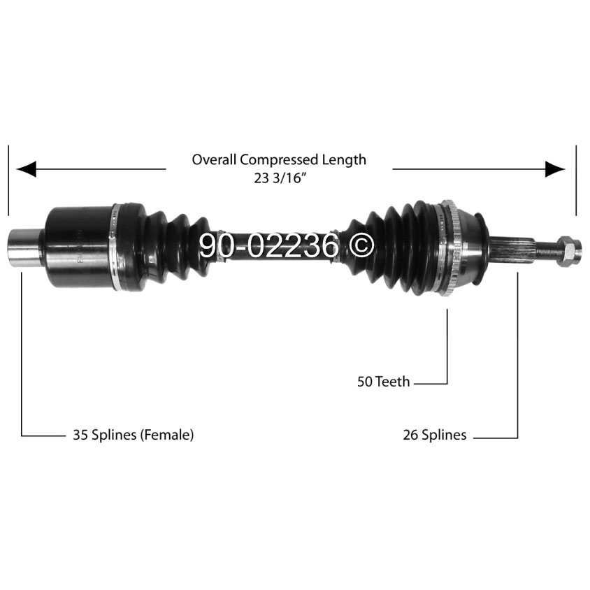 Ford Windstar                       Drive Axle FrontDrive Axle Front