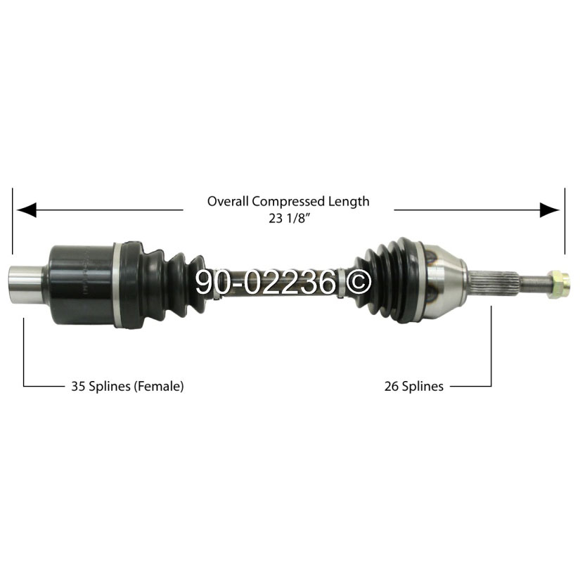 Ford Freestar                       Drive Axle FrontDrive Axle Front