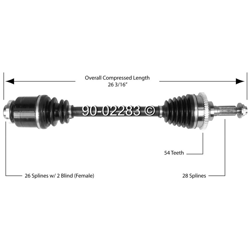 Kia Sedona                         Drive Axle FrontDrive Axle Front