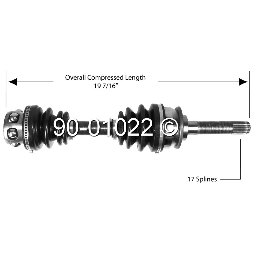 Honda Civic Drive Axle Front Automatic Transmission Si Front Left