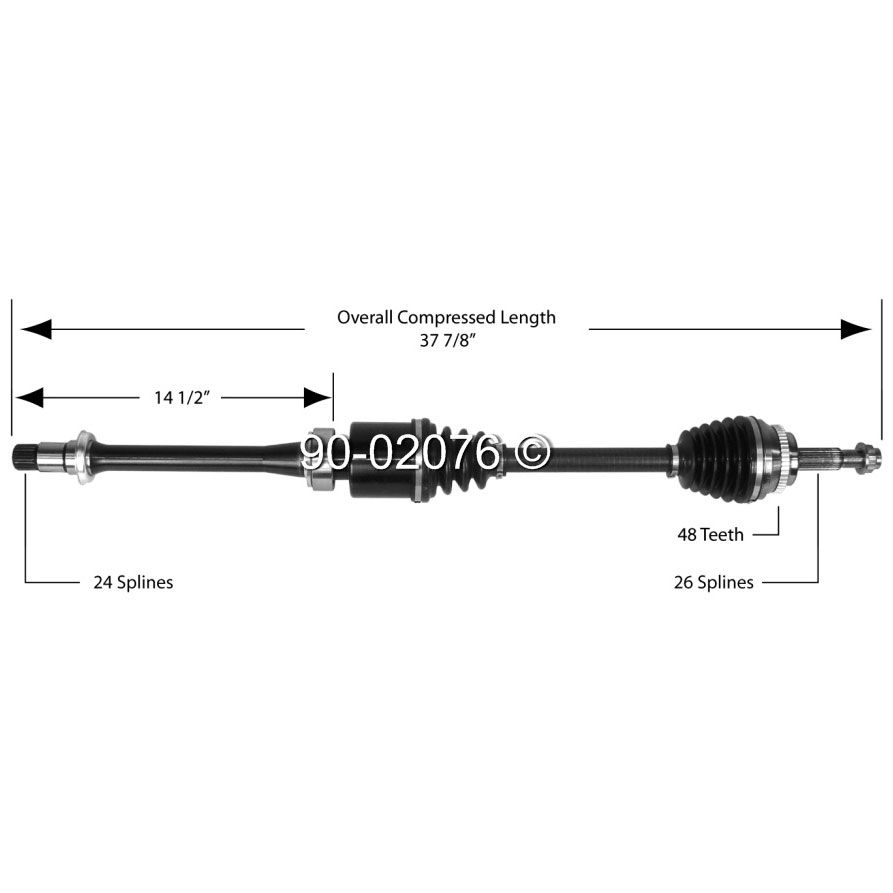 Toyota Highlander Drive Axle Front Parts, View Online Part Sale