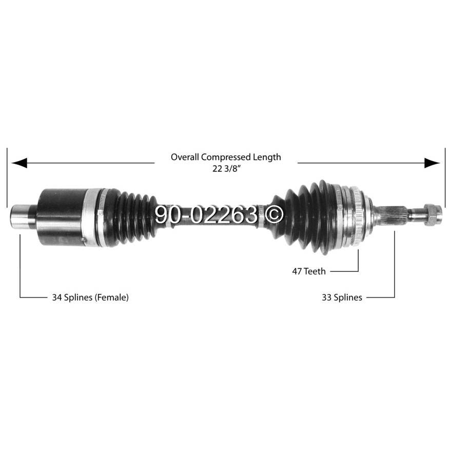 Saturn S Series                       Drive Axle FrontDrive Axle Front