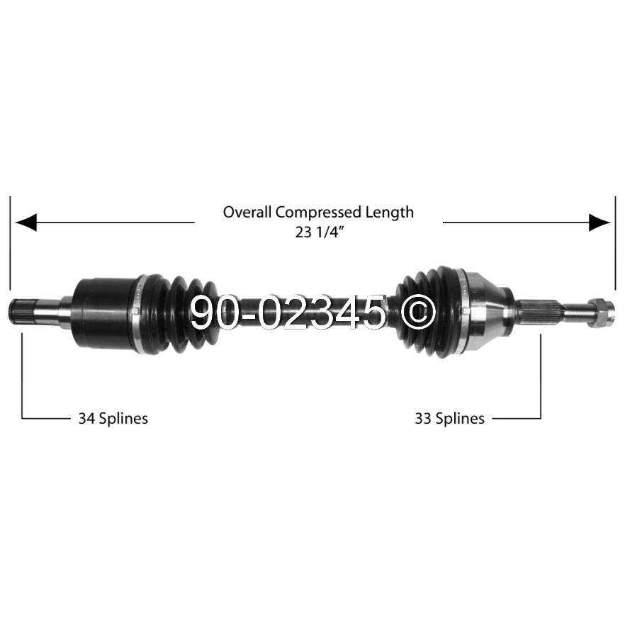 Saturn Ion                            Drive Axle FrontDrive Axle Front