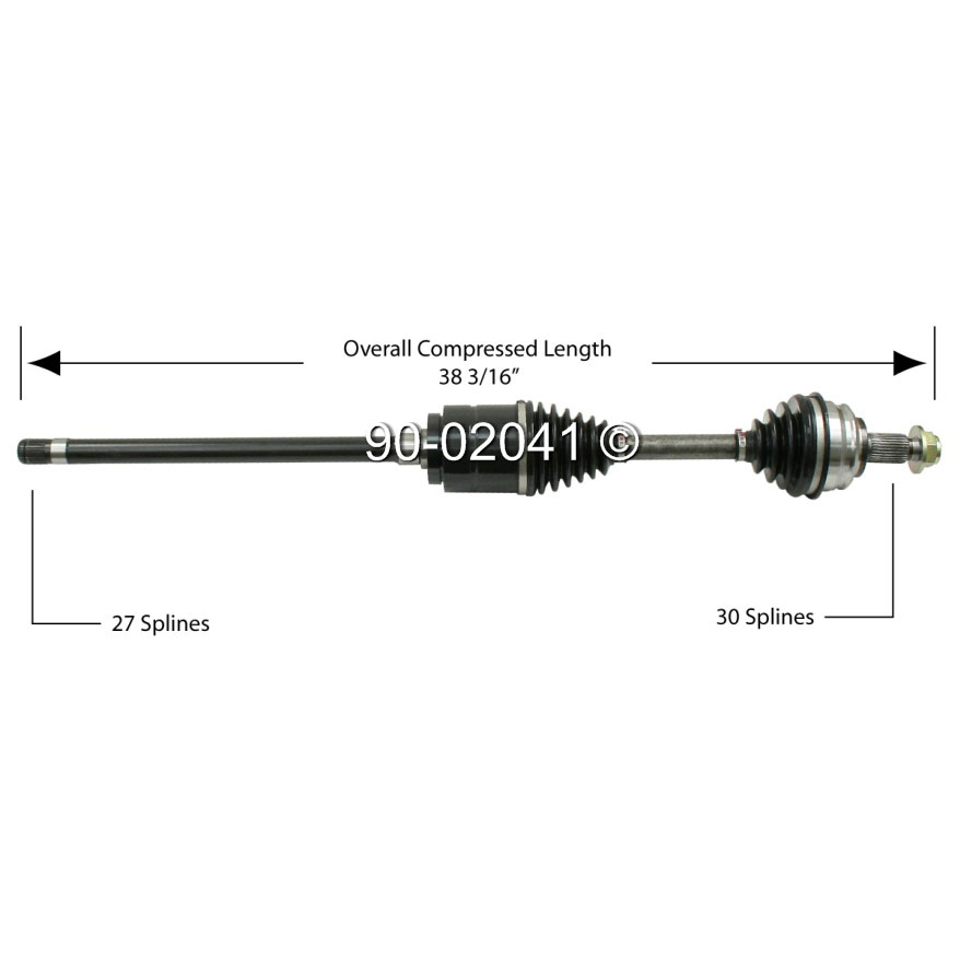 BMW X5                             Drive Axle FrontDrive Axle Front