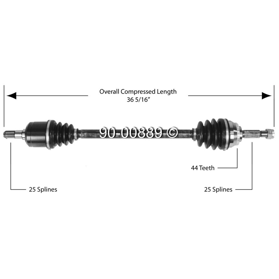 Hyundai Elantra                        Drive Axle Front
